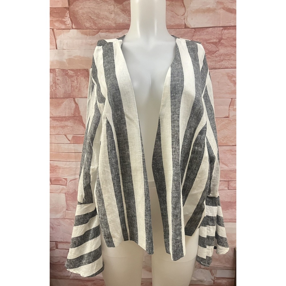 Ashley‎ Stewart Woman Sz 22 Open Front Striped NWT